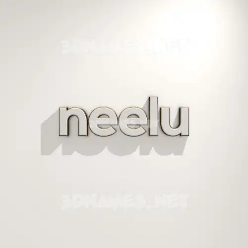 neelu in White Logo Warm style - 3D name wallpaper