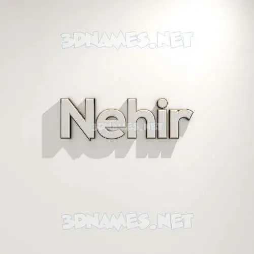 nehir in White Logo Warm style - 3D name wallpaper