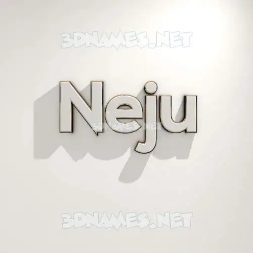 neju in White Logo Warm style - 3D name wallpaper neju in White Logo Warm style - 3D name wallpaper