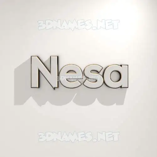 nesa in White Logo Warm style - 3D name wallpaper nesa in White Logo Warm style - 3D name wallpaper