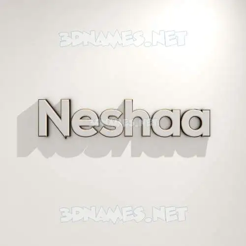 neshaa in White Logo Warm style - 3D name wallpaper neshaa in White Logo Warm style - 3D name wallpaper