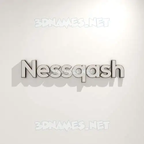 nessqash in White Logo Warm style - 3D name wallpaper nessqash in White Logo Warm style - 3D name wallpaper