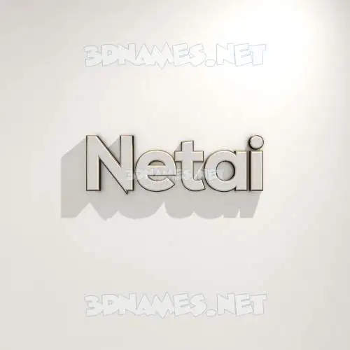 netai in White Logo Warm style - 3D name wallpaper netai in White Logo Warm style - 3D name wallpaper