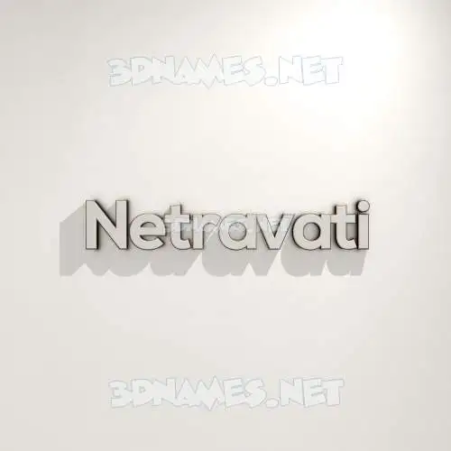 netravati in White Logo Warm style - 3D name wallpaper