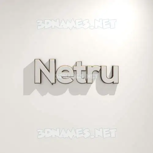 netru in White Logo Warm style - 3D name wallpaper netru in White Logo Warm style - 3D name wallpaper