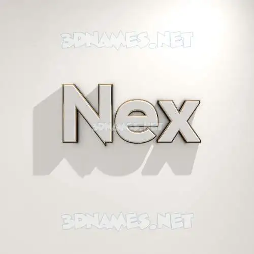 nex in White Logo Warm style - 3D name wallpaper nex in White Logo Warm style - 3D name wallpaper