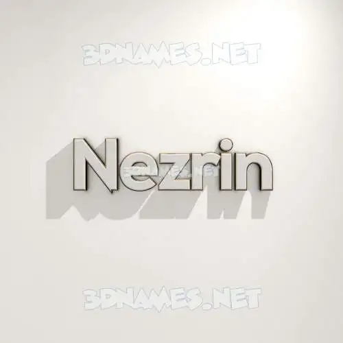 nezrin in White Logo Warm style - 3D name wallpaper