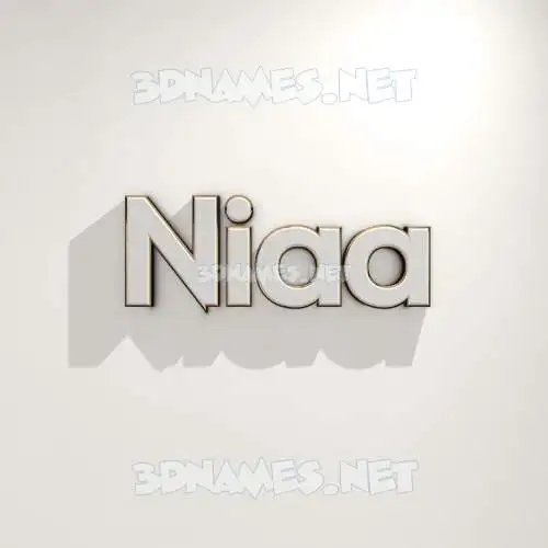 niaa in White Logo Warm style - 3D name wallpaper niaa in White Logo Warm style - 3D name wallpaper