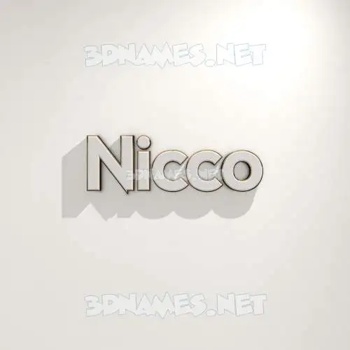 nicco in White Logo Warm style - 3D name wallpaper nicco in White Logo Warm style - 3D name wallpaper