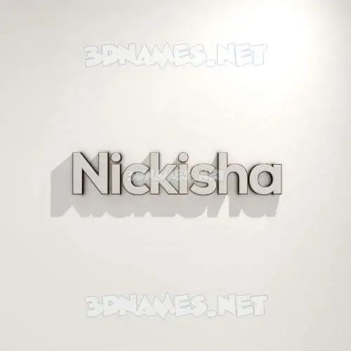nickisha in White Logo Warm style - 3D name wallpaper nickisha in White Logo Warm style - 3D name wallpaper