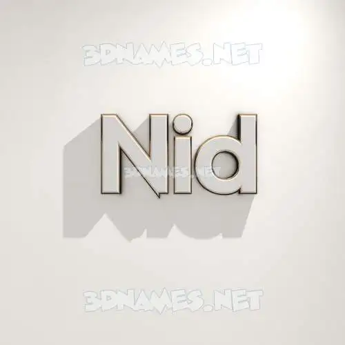 nid in White Logo Warm style - 3D name wallpaper nid in White Logo Warm style - 3D name wallpaper