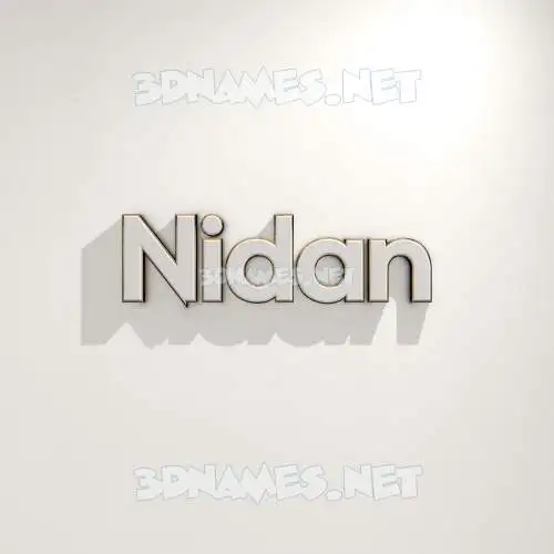 nidan in White Logo Warm style - 3D name wallpaper nidan in White Logo Warm style - 3D name wallpaper