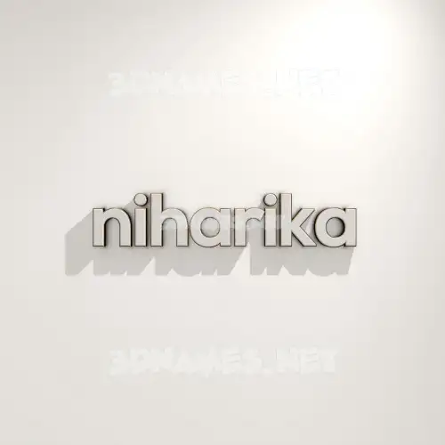 niharika in White Logo Warm style - 3D name wallpaper
