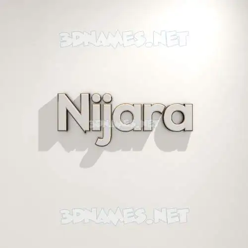 nijara in White Logo Warm style - 3D name wallpaper nijara in White Logo Warm style - 3D name wallpaper