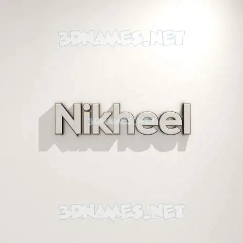 nikheel in White Logo Warm style - 3D name wallpaper