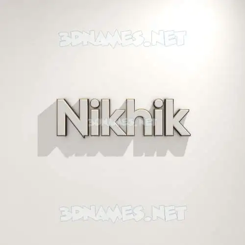 nikhik in White Logo Warm style - 3D name wallpaper