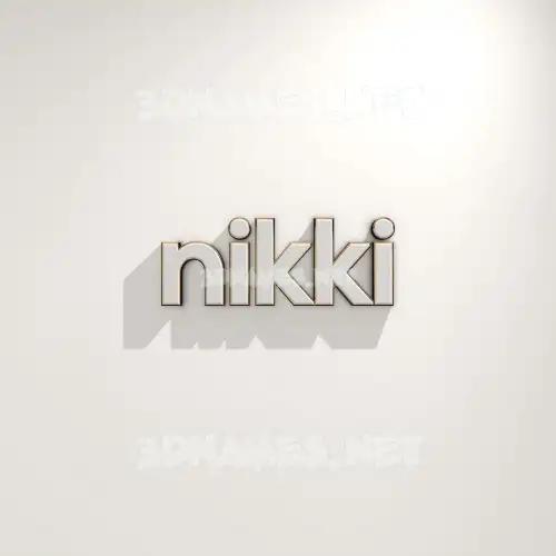 nikki in White Logo Warm style - 3D name wallpaper