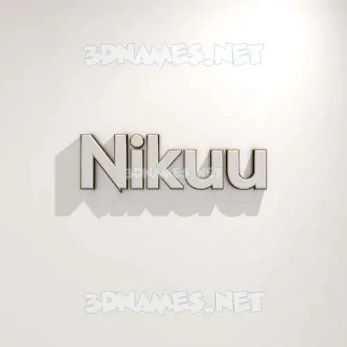 nikuu in White Logo Warm style - 3D name wallpaper nikuu in White Logo Warm style - 3D name wallpaper