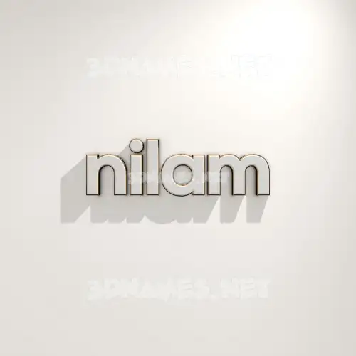 nilam in White Logo Warm style - 3D name wallpaper