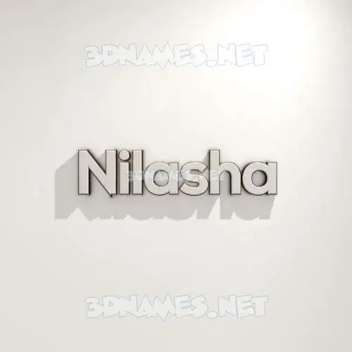 nilasha in White Logo Warm style - 3D name wallpaper