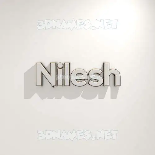 nilesh in White Logo Warm style - 3D name wallpaper