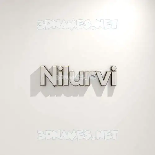nilurvi in White Logo Warm style - 3D name wallpaper