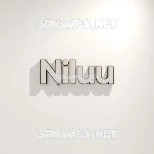 niluu in White Logo Warm style - 3D name wallpaper