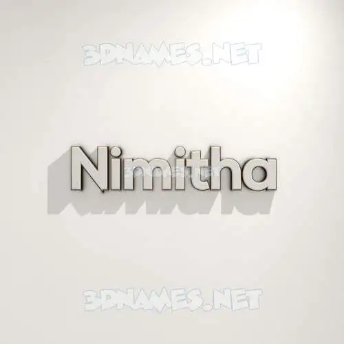 nimitha in White Logo Warm style - 3D name wallpaper