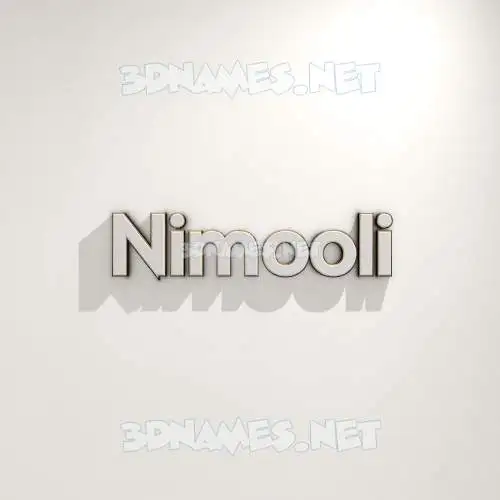nimooli in White Logo Warm style - 3D name wallpaper