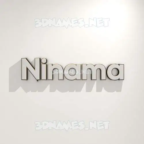 ninama in White Logo Warm style - 3D name wallpaper