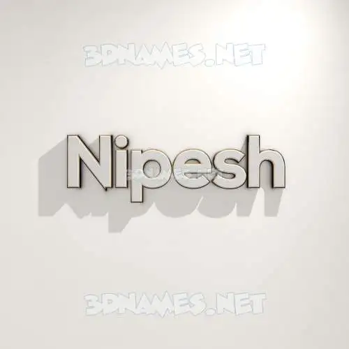 nipesh in White Logo Warm style - 3D name wallpaper