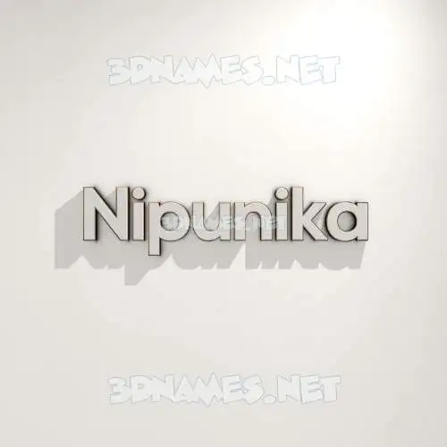 nipunika in White Logo Warm style - 3D name wallpaper