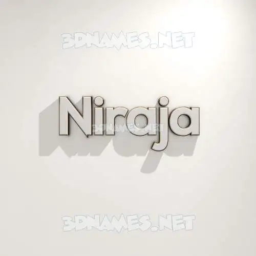 niraja in White Logo Warm style - 3D name wallpaper
