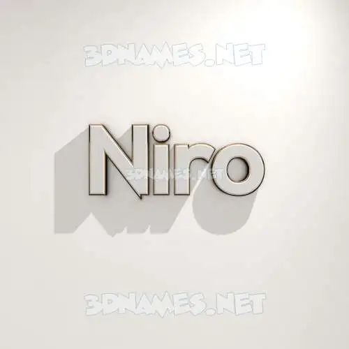 niro in White Logo Warm style - 3D name wallpaper niro in White Logo Warm style - 3D name wallpaper
