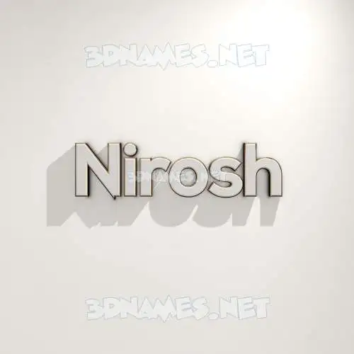 nirosh in White Logo Warm style - 3D name wallpaper nirosh in White Logo Warm style - 3D name wallpaper