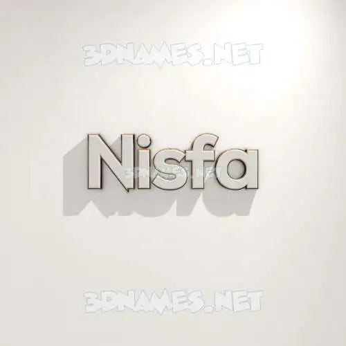 nisfa in White Logo Warm style - 3D name wallpaper nisfa in White Logo Warm style - 3D name wallpaper