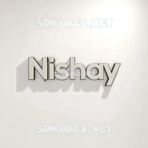 nishay in White Logo Warm style - 3D name wallpaper