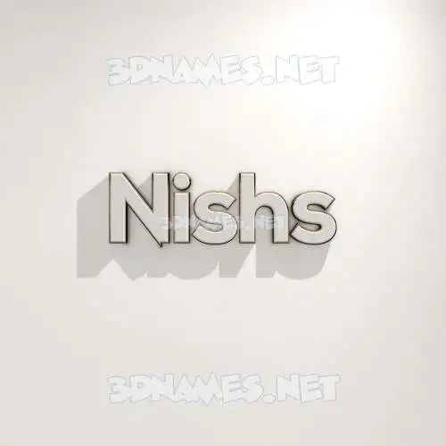 nishs in White Logo Warm style - 3D name wallpaper nishs in White Logo Warm style - 3D name wallpaper