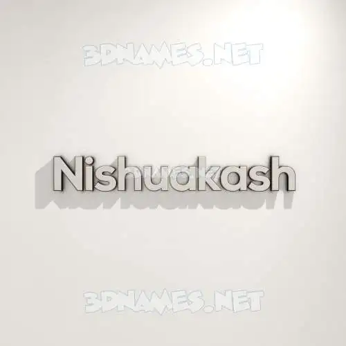 nishuakash in White Logo Warm style - 3D name wallpaper