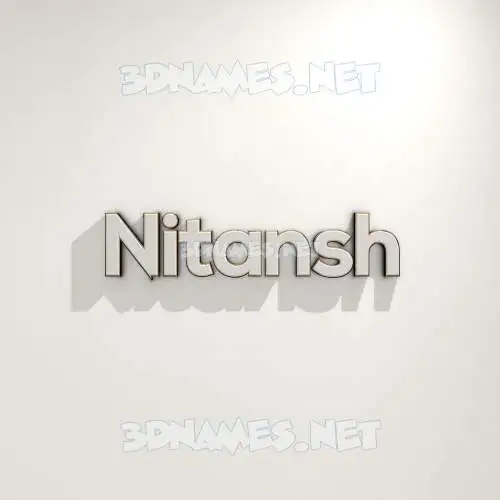 nitansh in White Logo Warm style - 3D name wallpaper