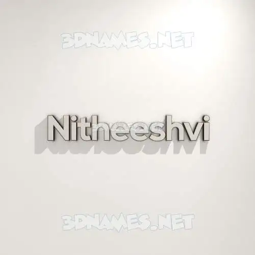 nitheeshvi in White Logo Warm style - 3D name wallpaper