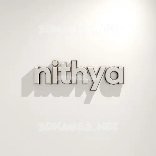 nithya in White Logo Warm style - 3D name wallpaper