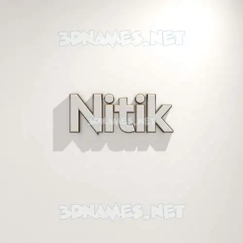 nitik in White Logo Warm style - 3D name wallpaper nitik in White Logo Warm style - 3D name wallpaper