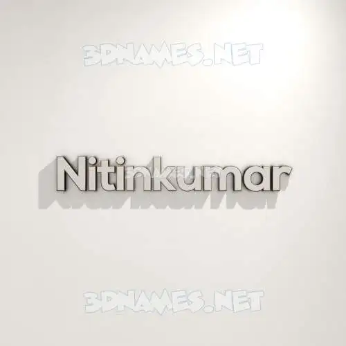 nitinkumar in White Logo Warm style - 3D name wallpaper