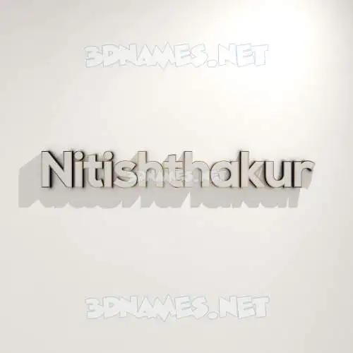 nitishthakur in White Logo Warm style - 3D name wallpaper