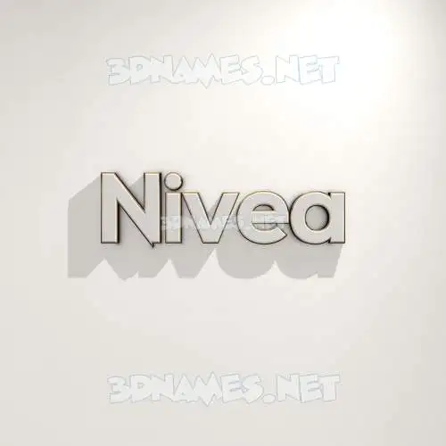 nivea in White Logo Warm style - 3D name wallpaper