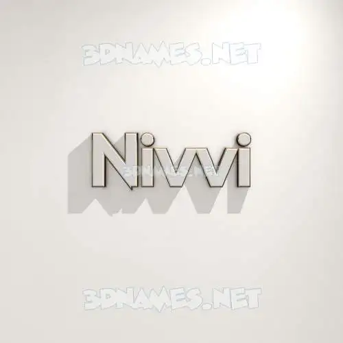 nivvi in White Logo Warm style - 3D name wallpaper