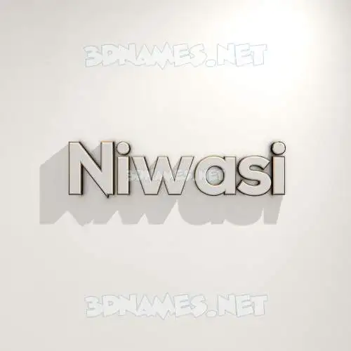 niwasi in White Logo Warm style - 3D name wallpaper niwasi in White Logo Warm style - 3D name wallpaper