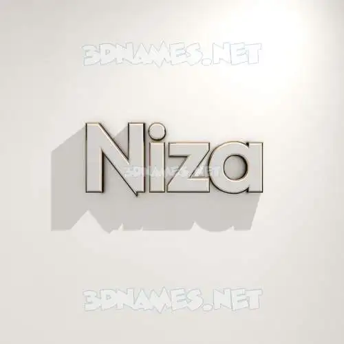 niza in White Logo Warm style - 3D name wallpaper