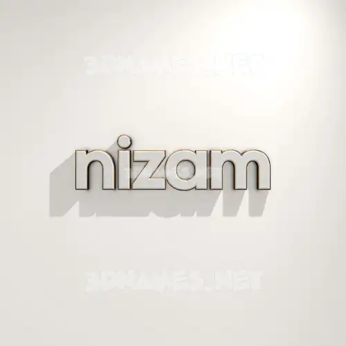 nizam in White Logo Warm style - 3D name wallpaper